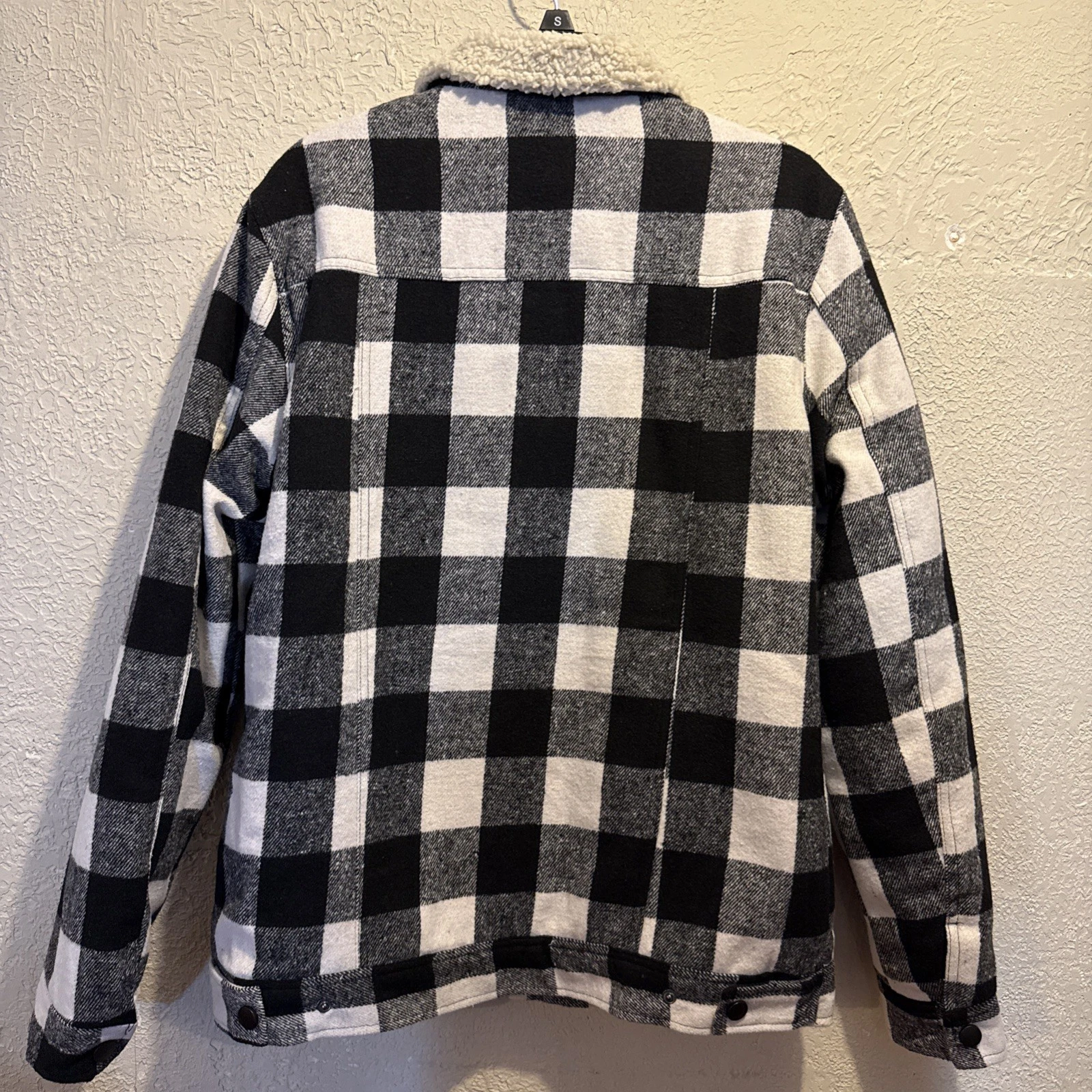 Distortion Unisex Wool Flannel Jacket Size Small Plaid 2 Side Pocket NEW - product detail image 5