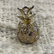 Gold Toned 3D Mini Pineapple Charm Pendant 