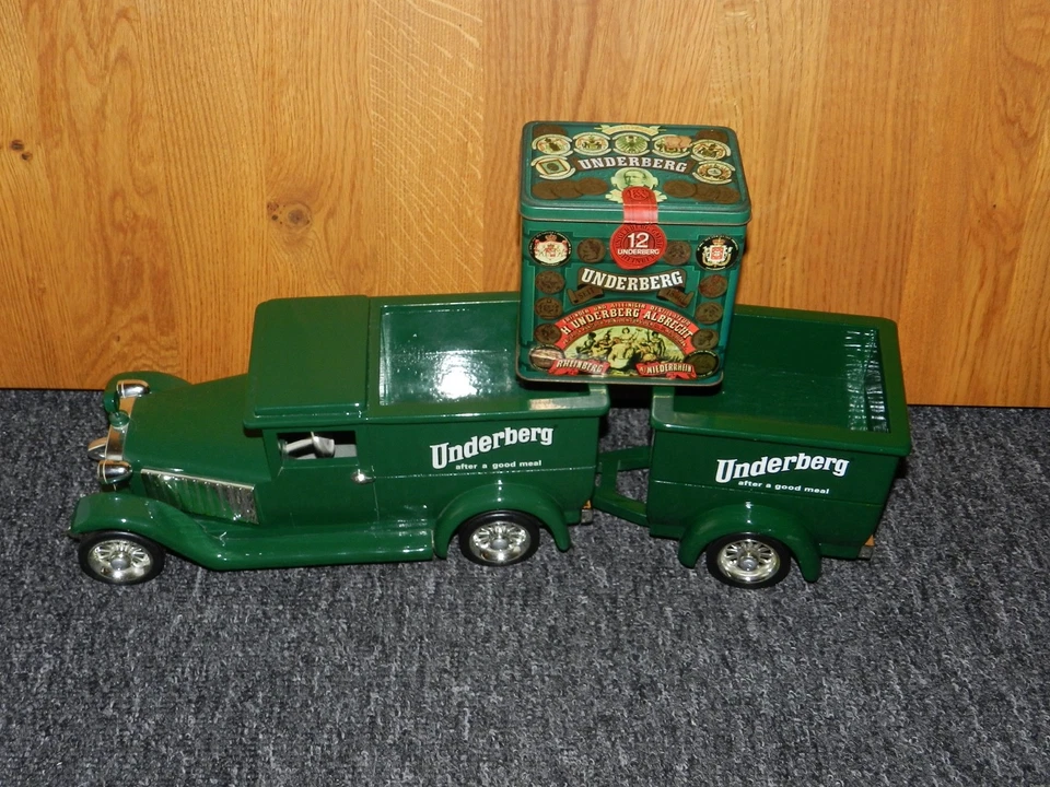 Underberg Kräutermobil • Holzauto mit Anhänger  Spieluhr + Dose • Top Zustand - Bild 2 von 4