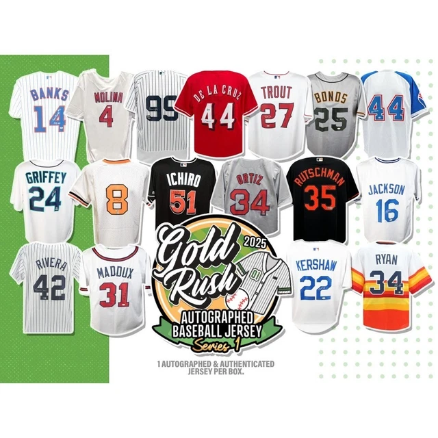 2025 Gold Rush Autographed Baseball Jersey Series 1 Box Great Checklist