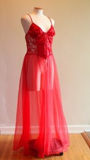Vintage Fredericks Of Hollywood Red Nightgown Nightclarge