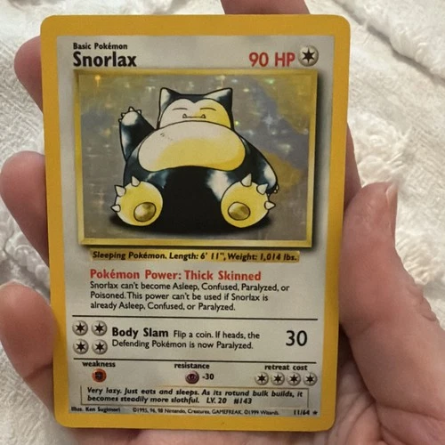 Wizards of the Coast Snorlax 11/64 Jungle Holo Rare Pokémon TCG English Vintage