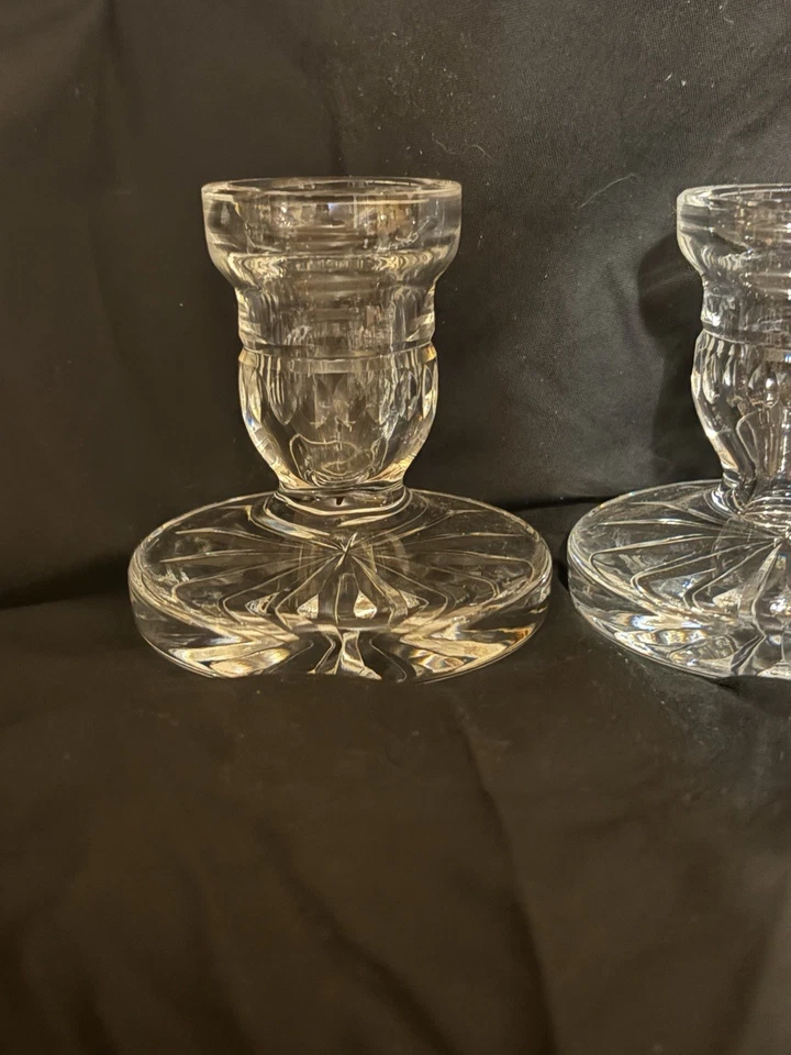 Juego de dos candelabros Waterford de una sola luz de 3 pulgadas ¡Perfecto!! Foto 2 de 4