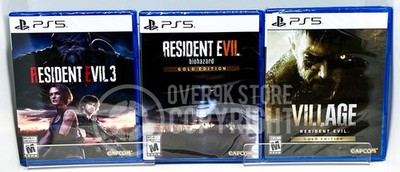 Resident Evil 3 + 7 Gold Edition + Village Gold Edition - PS5 - New | LOOSE DISC