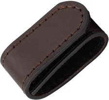 Genuine Leather Belt Keeper 1 3/8" - 1 1/2" Wide Men's Loop 1 pcs, Brown 