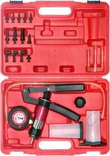 Hand Held Vacuum and Pressure Pump Brake Clutch Fluid Bleeder Tool Kit Color:Red