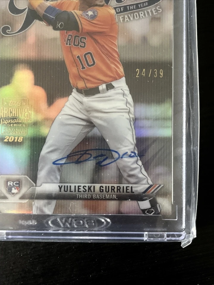 '17 Bowman Novato del Año Favoritos Yulieski Gurriel/39 Auto Topps Archivos Foto 2 de 4