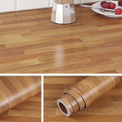 15.8x394 Butcher Block Peel and Stick Countertop Vinyl Wrap Wood Grain Wood P...