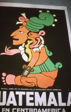 Guatemalan Poster 1975 God of War Mayan Character Kodachrome Duplicate Slide