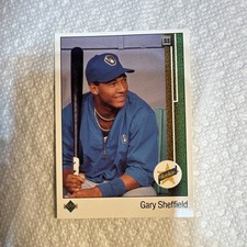1989 Upper Deck Gary Sheffield Rookie Card #13 – Brewers HOF – Clean NM. rookie card picture
