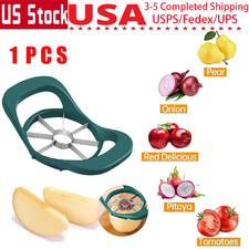 Apple Slicer With 8 Stainless Steel Blade Sharp Fruit Vegetable Corer Tool Green