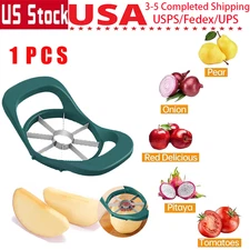 Apple Slicer With 8 Stainless Steel Blade Sharp Fruit Vegetable Corer Tool Green