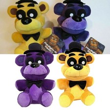Five Nights At Freddy's FNAF Plushie Toys Purple Shadow+Gold Bear 2PCS Plush Kid