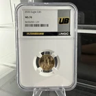 2026 1/10 oz American Gold Eagle $5 Ngc Ms 70 Ultra Breaks Label