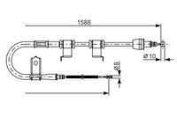 Bosch Bremsseil Seilzug Feststellbremse 1 987 482 359 FüR KIA RIO Accent Hyundai