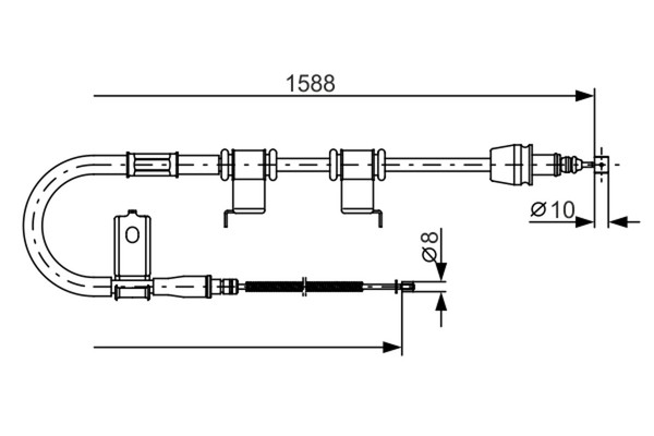 Bosch Bremsseil Seilzug Feststellbremse 1 987 482 359 FüR KIA RIO Accent Hyundai-image