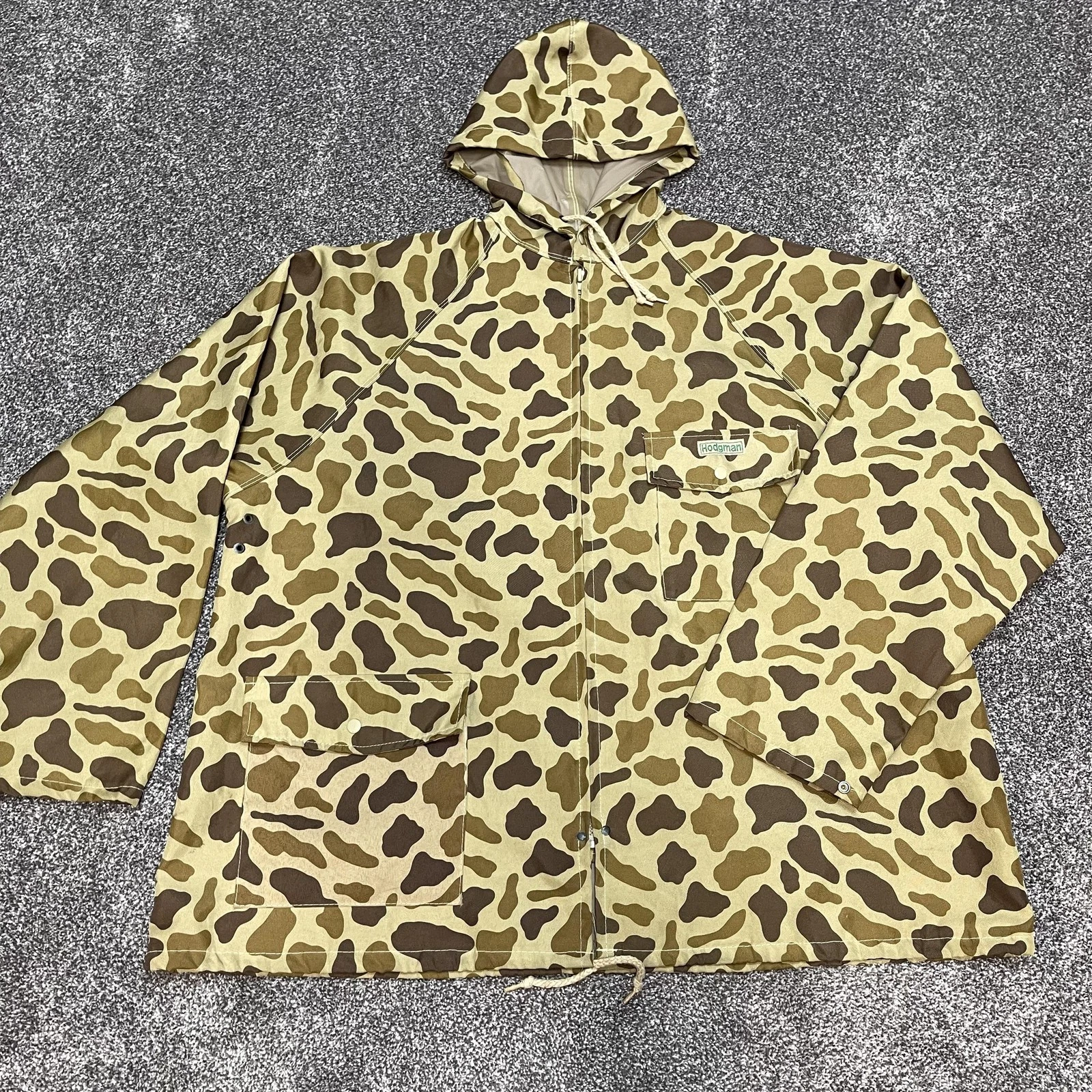 Hodgman Coat Mens Medium Brown Camo Canvas Hooded Waterproof Rain Jacket Hunting
Opens in a new wind