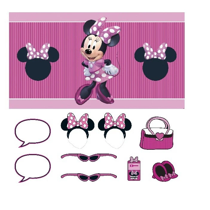 Minnie Mouse Suministros de Fiesta Platos Mantel Servilletas Bolsas de Botín Fotos Nuevo Foto 4 de 4