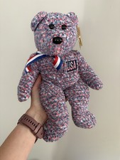 Ty Beanie Buddy - USA the Bear 2002 with Tags