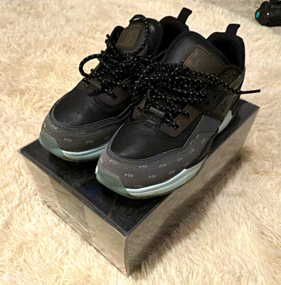 DC E. Tribeka X FTP Athletic Low Top Sneakers Black/Gray Lace Up ADYS700181