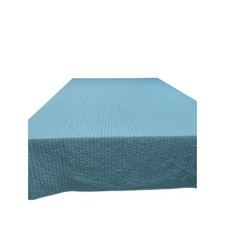 2 Pc Set Blue Channel Quilted Lightweight Coverlet Reversible 106x94 Sham
