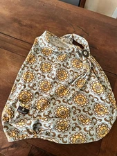 Balboa Baby Breastfeeding Nursing Cover 100% Cotton Blue Yellow Brown