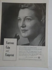 Magazine Ad* - 1944 - AT&T / Bell System - World War II - Courteous