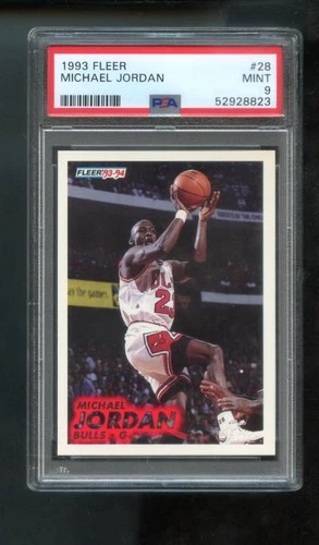1993-94 Fleer #28 Michael Jordan PSA 9 Graded Basketball Card NBA 93-1994 Bulls