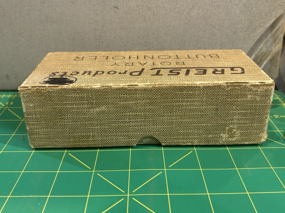Vintage Greist Rotarty Buttonholer In Box With four attachments - Image 2 of 4