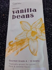 Tahitian VANILLA Beans - Whole Grade A 5-7” Pods for Baking & Cooking 10Ct NIP 