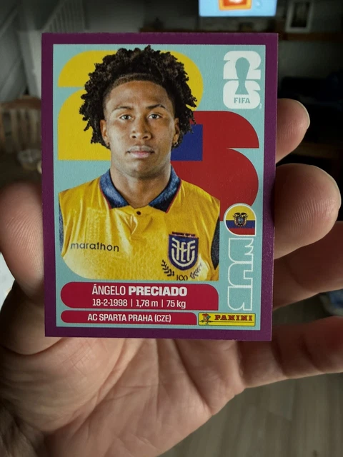 2026 Panini Fifa World Cup Ecuador Angelo Preciado Purple Parallel Sticker ECU 7