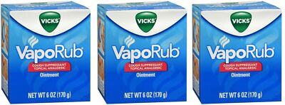 Vicks VapoRub Jar 6oz (3 Pack)