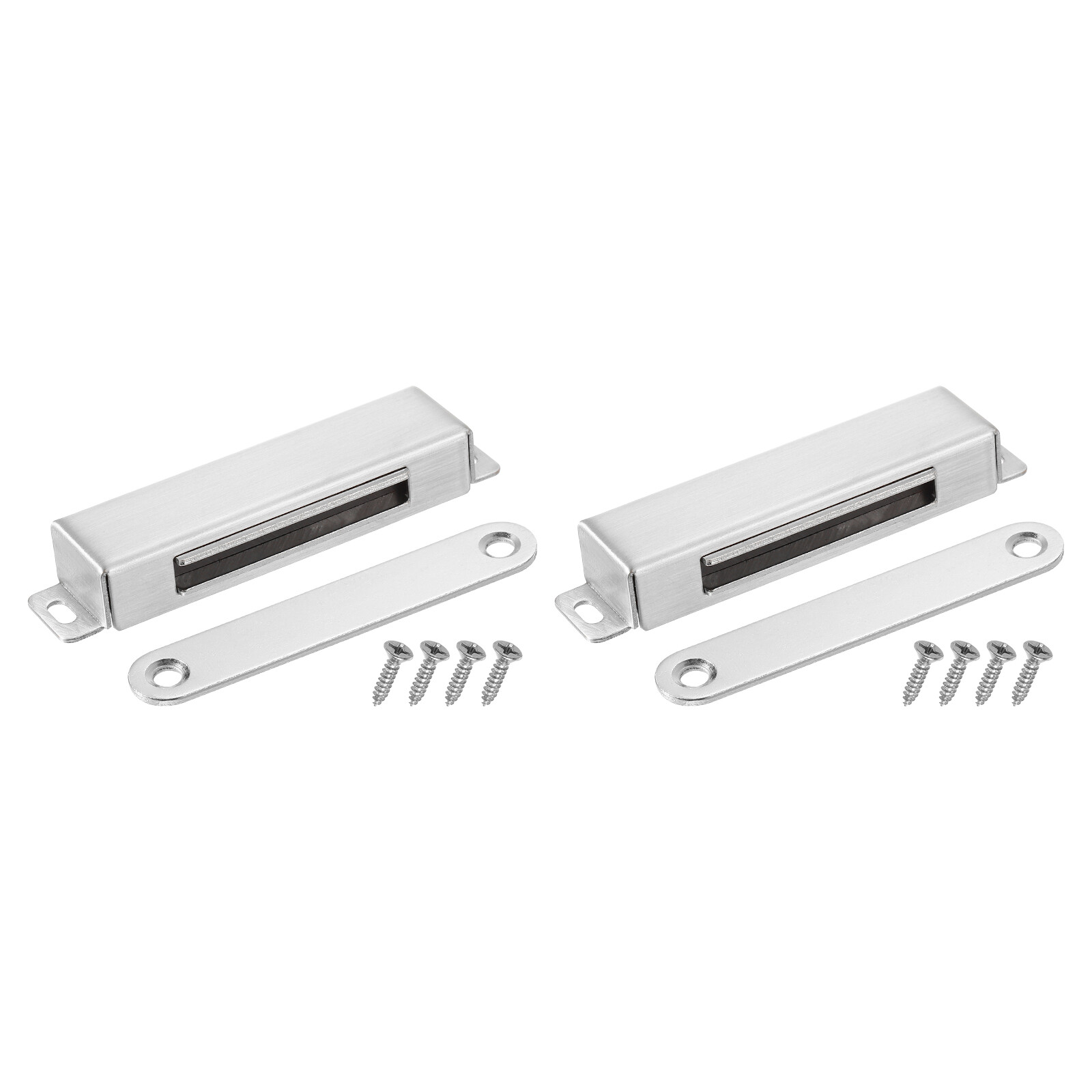 2Pcs Cabinet Magnet Latch, Magnetic Cabinet Catch Hardware, Silver
