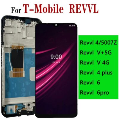 For T-Mobile Revvl 4 V+ 5G 4G 6 Pro LCD Digitizer Touch Screen Panel With Frame