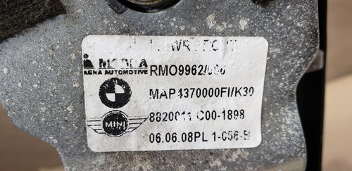 08-14 Mini Cooper Clubman Front Left Driver Window Regulator 8820011 OEM - Picture 9 of 10