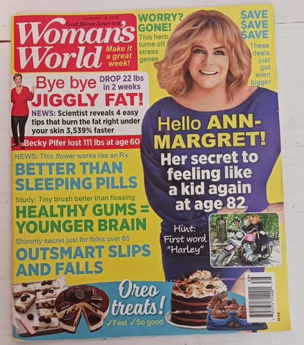 Woman's World Magazine - Ann Margaret - September 18, 2023 FREE SHIPPING