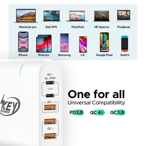 20-150W Fast Charger Dual USB C Fast Wall Charging Station for iPhone Samsung - Picture 30 of 42