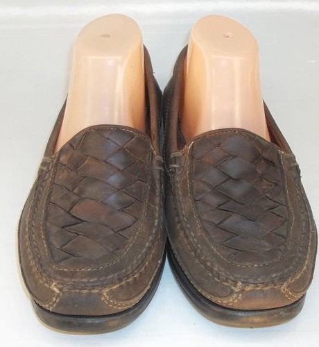 Johnston & Murphy Mens Shoes US 8 M Brown Woven Leather Casual Loafers 461 - Picture 2 of 8