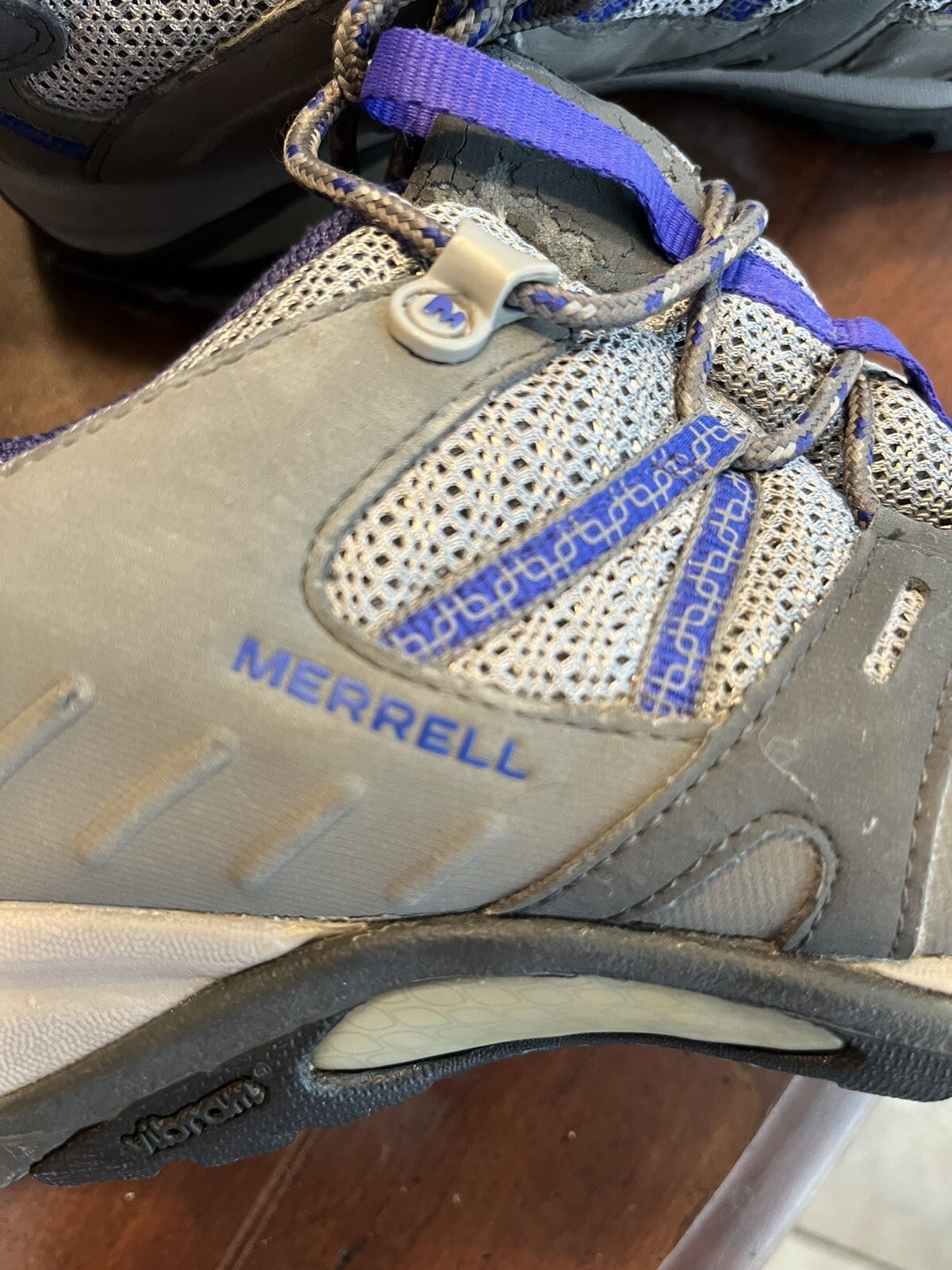 SAOLA Scarpe da trekking Merrell Siren Sport grigio viola suola vibrante GoreTex indossate 1 taglia 9