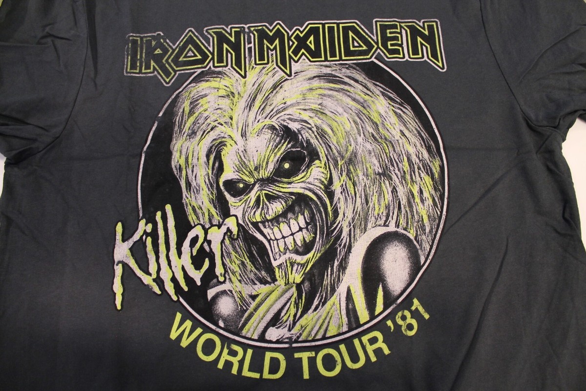 (アンプリファイド) Amplified オフィシャル商品 レディース アイアン・メイデン Tシャツ Killer World Tour ´81 クロッ Amplified Unisex Tee Iron Maiden 