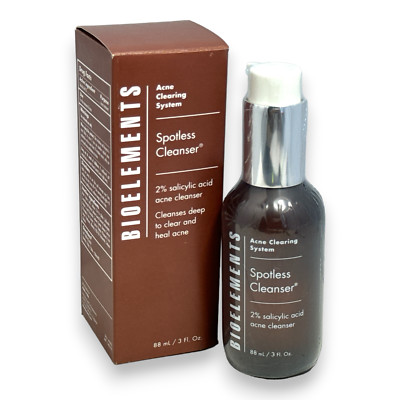 Bioelements Spotless Cleanser 2% Salicylic Acid Acne Cleanser 88ml/3oz. NEW