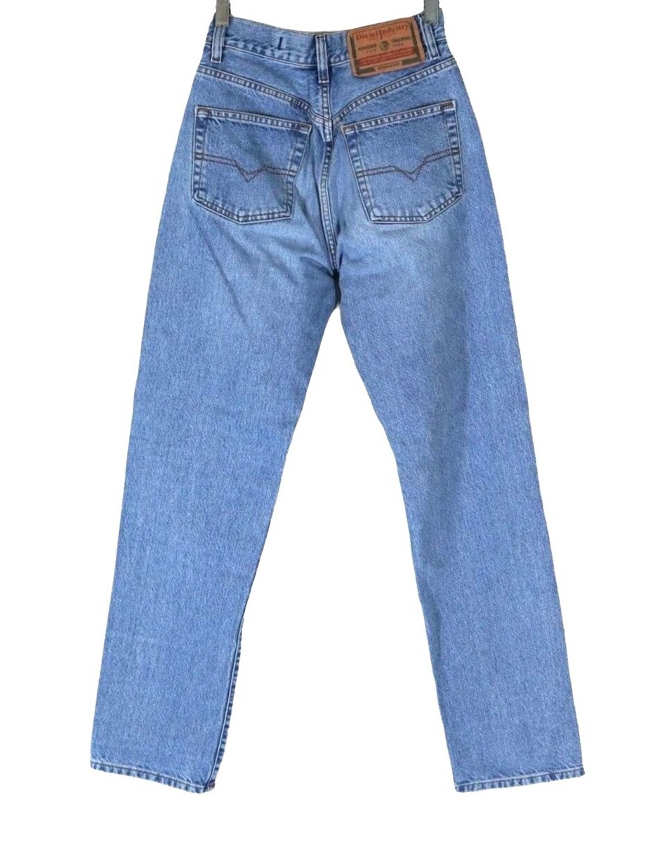 Vintage Diesel Jeans High Waist Rise Mom Button Fly Light Wash