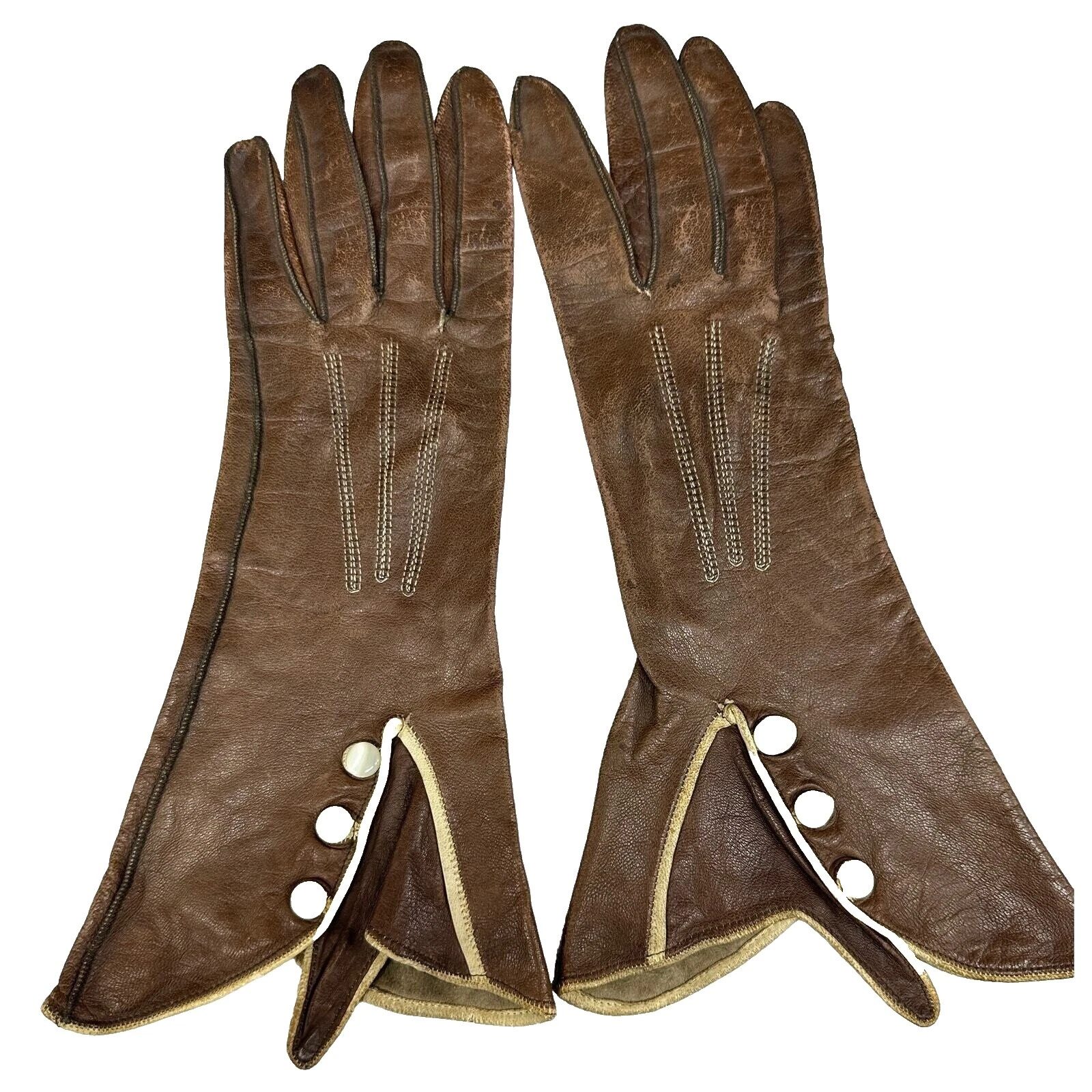 艺术装饰棕色复古手套