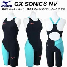 MIZUNO GX SONIC 6 NV FINA N2MGA70193 Black Turquoise Swimsuit Women New Japan  