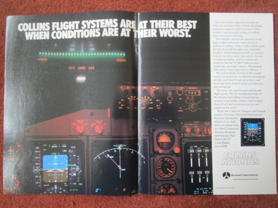 11/1991 PUB ROCKWELL COLLINS AVIONIK FLIGHT SYSTEMS 747-400 COCKPIT ORIGINAL ANZEIGE
