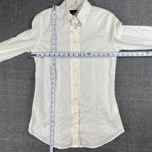 Dolce & Gabbana Tuxedo Shirt Mens 15 3/4 40 Ivory Satin Trim Formal Black Tie - Picture 6 of 20