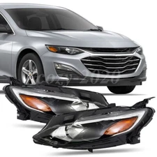 For 2019-22 Chevy Malibu Halogen Headlights Headlamp Replacement Pair Left+Right