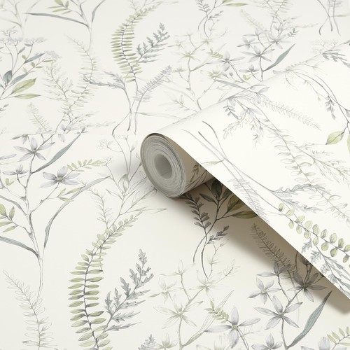 Fresco Jasmin Fern Floral Green Wallpaper eBay