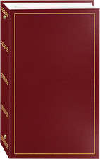 3-Ring Photo Album 204 Pockets Hold 4X6 Photos, Burgundy Red