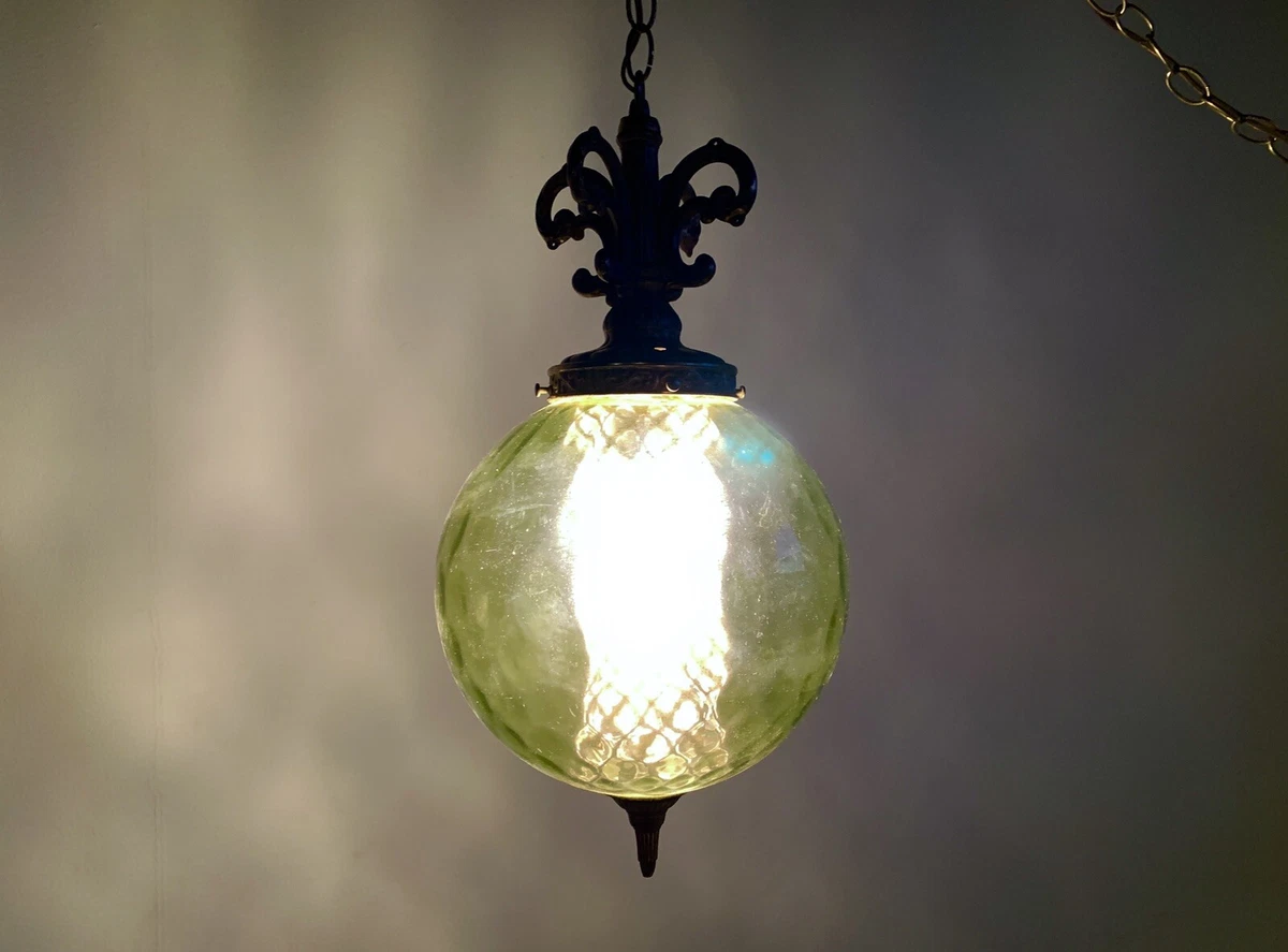 Glass swag lamp deals